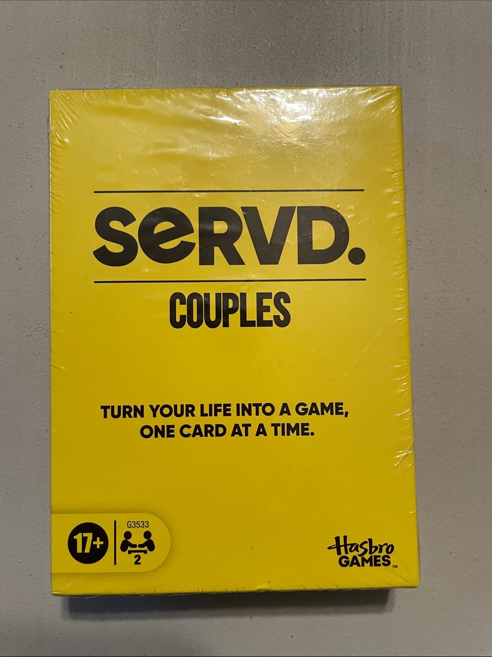 SERVD. Couples Card Game - Yellow New